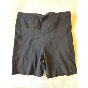 💙 Sz XL BEBE 💙 Black Active Mesh  Pockets Reinforced Seams Stretch Bike Shorts